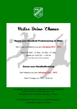 Handballwerbung Handballwerbung