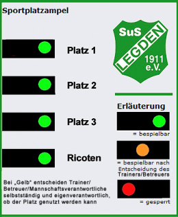 Ampel Legden grün grün grün grün